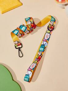ADVENTURE TIME X SHEIN Set Harness dan Tali Hewan Peliharaan Motif Kartun, Termasuk Kalung dan Tas Penyimpanan Portabel, Panjang Harness Dapat Diatur, Tersedia Berbagai Ukuran, Cocok untuk Kucing dan Anjing, Adventure, BOM, Jake - MultiWarna - View 6