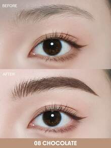 SHEGLAM Brows On Demand 二合一眉筆-巧克力防水液體眉筆防汗防油眉毛填充勾勒眉毛霜凝膠化妝品眉毛 - Chocolate - 查看 4