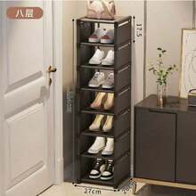 1 chiếc kệ giày có thể tháo rời 3/4/5/6/7 tầng, màu đen trắng, dễ lắp ráp, chống bụi và chống nước, tủ giày dung tích lớn cho gia đình - Nhiều màu - Xem 19