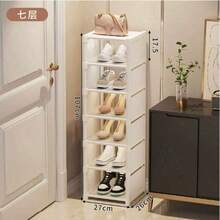 1 chiếc kệ giày có thể tháo rời 3/4/5/6/7 tầng, màu đen trắng, dễ lắp ráp, chống bụi và chống nước, tủ giày dung tích lớn cho gia đình - Nhiều màu - Xem 12