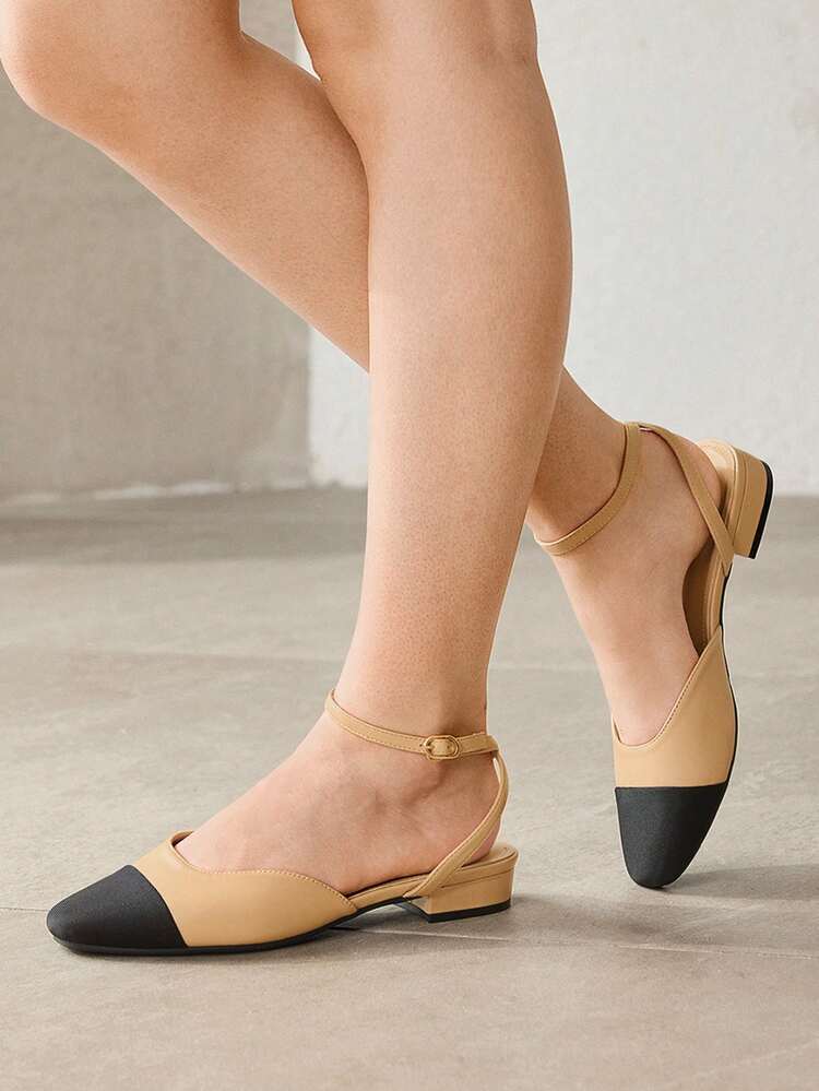 WOMEN SHOES NEW FRENCH FASHION RETRO SPLICING REAR LACE-UP CROSS-STRAP FLAT BOTTOM ROUND TOE CLOSED TOE SHOES, VERSATILE FASHION HIGH SENSE LIGHT AND COMFORTABLE TEMPERAMENT ELEGANT FAIRY STYLE WOMEN'S SHOES