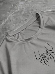 Sport MetroGents Camiseta deportiva de manga corta con cuello redondo y gráfico de letras casual para hombre, de verano - Multicolor - Ver 4