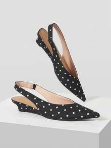 MOTF PREMIUM WOMEN POINT TOE SLINGBACK PUMPS, FOR VALENTINE'S DAY, SPRING SHOES, SPRING BREAK EASTER PROM HEELS FOR CHRISTMAS - Black 4 - View 4