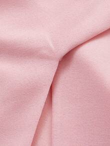 SHEIN PariChic Blusa sin mangas de unicolor con lazo en la cintura, estilo de commuter francés, adecuada para el Día de la Madre, reuniones familiares, ir al trabajo y atuendos elegantes - Rosa - Ver 6