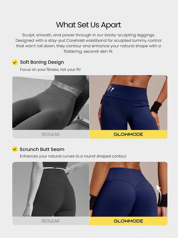 31'' Peakbum Bottoms Up Quick-Dry Stretchy Skin-Friendly Waistband Pocket Tummy Control Corehold Anti-Roll Booty-Sculpting Leggings Pants Training Tennis Running Workout Gym Wear