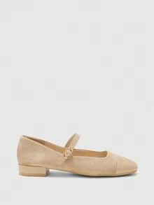 CUCCOO BIZCHIC Women's Daily Commute Casual Versatile Solid Color Splicing High Heels - Apricot - View 2