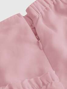 SHEIN MOD Chân váy xếp ly bất đối xứng dành cho nữ cỡ lớn - Hồng - Xem 3