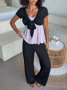 Livesso Women Lounge Sets - Dusty Purple - View 4