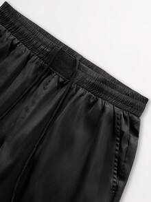 SLATEMANN Pantalones cortos casuales de unicolor para hombres, versátiles para verano, vacaciones - Negro - Ver 5