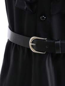 MINKOJA 女孩公主黑色哥特式连衣裙儿童装扮儿童奇装异服嘉年华万圣节角色扮演生日派对连衣裙及腰带和袜子套装 - 黑色 - 查看 7