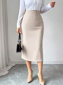 Selianne Women's Elegant Fitted Colorblock Pleated Polka Dot Skirt, Spring/Summer - Multicolor - View 2