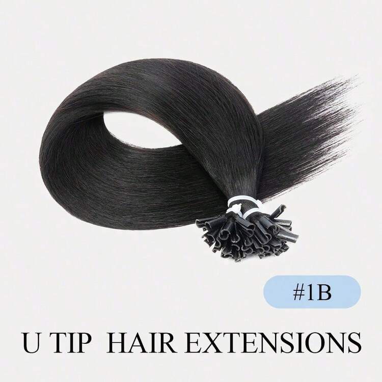 Tóc nối U Tip, dài 12-22 inch, tóc thật thẳng, tóc nối U Tip mềm mại kiểu keratin nhiệt, màu đen tự nhiên, màu phổ biến, phù hợp với mọi sắc tộc, tóc nối đã được gắn sẵn từ tóc thật, được thiết kế cho phụ nữ, trông tự nhiên và vô hình hơn, khả năng tạo kiểu mạnh mẽ và hòa quyện liền mạch với tóc của bạn, tự nhiên và vô hình, thoải mái hơn khi đeo, phù hợp với người có tóc mỏng. - S1B - Xem 20