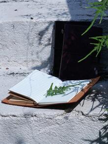 Haus Hana A7 Mini Loose Leaf Binder Notebook With Blank & Lined Pages, Portable Elastic Strap Journal, Pocket Diary Planner For Writing, Drawing, Sketching, To Do List, Scrapbook, Office Desk, Home Workspace, Handbag, Backpack, Meeting Notes, Gift & Daily Use - multicolor - View 4