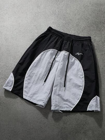 STYNVO Men's Casual Colorblock Patchwork Shorts, Summer