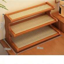 The Kitchen Storage Rack Adopts A New Chinese Style Multifunctional Design, Integrating High-End Dining Table Storage Rack, Tea Cup Rack, And Living Room Storage And Organizing Rack Functions. Suitable For Office, Living Room, Bedroom And Other Spaces, It Can Also Be Used As A Decorative Gift For Friends And Family, With Dual Purposes Of Room Decoration And Dining Table Decoration. - Multicolor - View 12