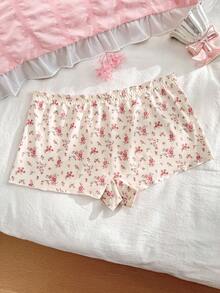 PetitDoll Calzoncillos tipo bóxer con estampado floral pequeño para tallas grandes - Multicolor - Ver 4