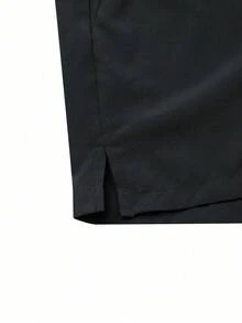 Gym Rark Men's Drawstring Waist Casual Versatile Pocket Simple Sports Shorts, Gym, Holiday - Black - View 5