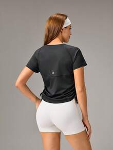 OutZeal Women Outdoor Black Tee Hiking Camping Cool Touch UV Protection Short Sleeve T-Shirt Summer Spring - Black - View 8