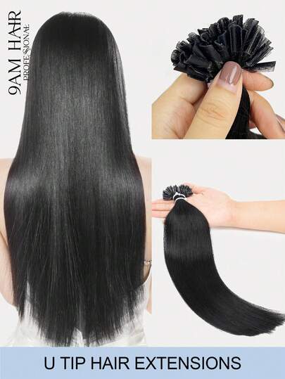 Tóc nối U Tip, dài 12-22 inch, tóc thật thẳng, tóc nối U Tip mềm mại kiểu keratin nhiệt, màu đen tự nhiên, màu phổ biến, phù hợp với mọi sắc tộc, tóc nối đã được gắn sẵn từ tóc thật, được thiết kế cho phụ nữ, trông tự nhiên và vô hình hơn, khả năng tạo kiểu mạnh mẽ và hòa quyện liền mạch với tóc của bạn, tự nhiên và vô hình, thoải mái hơn khi đeo, phù hợp với người có tóc mỏng.