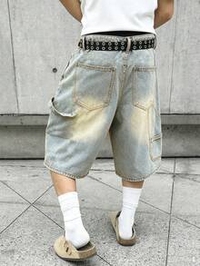 Manfinity EMRG Quần short denim nam dáng rộng, thoải mái, thích hợp cho mùa hè. - Nhiều màu - Xem 6