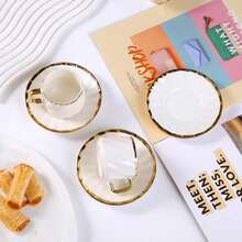 90ML/3.16oz Coffee Cup & Saucer Set, Suitable For Drinking Espresso Or Turkish Coffee - Type I - View 7