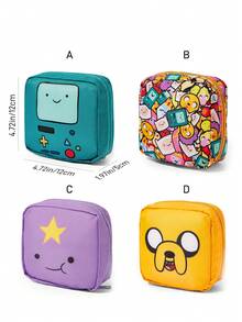ADVENTURE TIME X SHEIN 1 Túi đựng đồ họa họa tiết hoa và hình người, có thể dùng làm túi đựng đồ vệ sinh cá nhân, túi đựng đồ dùng điện tử, túi đựng vật dụng nhỏ, mang phong cách nghệ thuật, thanh lịch, phù hợp với trang phục mùa hè, trang phục mùa xuân, đi biển, du lịch, hoa. - Màu sắc - Xem 11