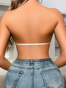 SHEIN 1件装女士粘性性感文胸 - 金色 - 查看 2