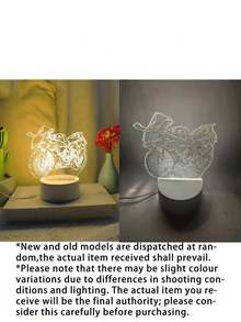 1PC 3D Warm Light Motorcycle Shaped Decorative Lamp, Bedside Lighting, Great Gift For Boyfriend & Birthday - Yellow - View 7