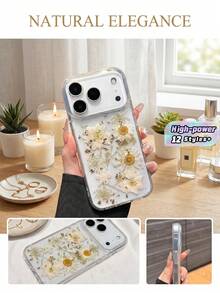 Ốp lưng điện thoại họa tiết hoa cúc mùa thu/đông sáng tạo mới 17Pro tương thích với Apple 16promax 16 thanh lịch sang trọng thời trang iPhone15pro trong suốt họa tiết hoa 14pro ốp mềm bảo vệ chống sốc 13 dành cho nữ - Trong sáng - Xem 2