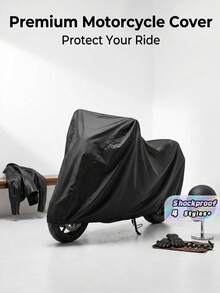 1 pieza Cubierta para motocicleta o bicicleta de uso intensivo de EVA para todas las estaciones - Impermeable, resistente a los rayos UV, a prueba de nieve, se ajusta a la mayoría de vehículos, color negro y gris, protección para vehículos al aire libre, cubierta de motocicleta de moda, cubierta resistente a los rayos UV - Multicolor - Ver 1