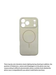 1 Ốp lưng điện thoại từ tính tối giản bằng silicon lỏng mờ, tương thích với iPhone 17 Air 16 15 14 13 12 Pro Max Plus, hỗ trợ sạc không dây, mặt lưng silicon mềm mại. - Trắng cổ - Xem 2