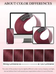 8Pcs 16 Clips Straight Clip In Hair Extensions Real Remy Human Hair #99J Wine Red, 12-18 Inch Double Weft Invisible Clip In Hairpieces, Help Add Hair Volume & Boost Hair Color Layer, Ideal For Full Head Daily Use For All Women And Girls - S99J - View 15