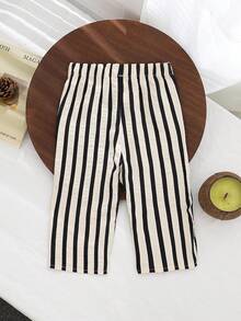 SHEIN 1PC Infant Toddler Baby Boy Striped Pants, Comfortable And Versatile For Any Season, Can Match With Any Style Top Baby Pants Baby Trousers Toddler Pants Toddler Striped Pants Baby Boy Outfit  Baby Summer Outfit - Multicolor - View 2