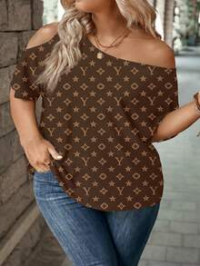 Women's Spring/Summer New Arrival Printed Casual Versatile Plus Size T-Shirt - Multicolor - View 5