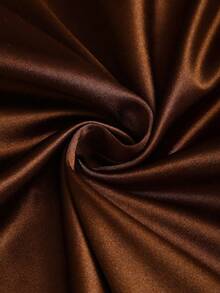 Sweetra Y2K Sexy Lace Patchwork Elegant Resort Satin Mini Skirt - Coffee Brown - View 4