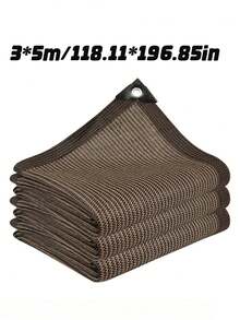Breathable Sun Shade Mesh Fabric – Outdoor HDPE Shade Cloth, Coffee Color, UV Resistant, Tear Resistant & Easy Install, With Edging & Grommets, Privacy Screen For Patio, Garden, Gazebo, Pet House, Plants, Camping Essentials - Multicolor - View 16