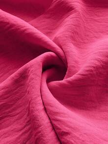 Maweii Jumpsuit Liburan Seksi Wanita Ukuran Plus dengan Bahu Terbuka - Hot Pink - View 7