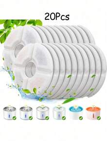 8PCS【圆形】猫饮水器滤芯替换滤芯，兼容80oz/2.4l猫饮水器，多重过滤系统活性炭滤芯，适用于自动宠物饮水花洒，适用于猫狗饮水机，防止宠物掉毛，避免误食，保护宠物健康，送给宠物最好的生日礼物 - 彩色 - 查看 14