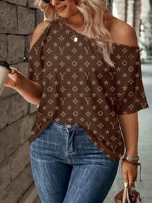Women's Spring/Summer New Arrival Printed Casual Versatile Plus Size T-Shirt - Multicolor - View 6