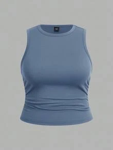 SHEIN EZwear 3件裝休閒大尺碼圓領無袖女款背心上衣，適合夏季 - 彩色 - 查看 12