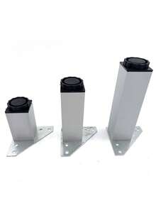 4Packs Adjustable 15 Aluminum Square Furniture Legs Heavy Duty Cabinet Support Leveling Feet With Non Slip Pads For Bathroom Vanity RV Desk Sofa Bed Workbench Anti Rust Load Capacity 300kg Modern Home Improvement Hardware - A - View 12