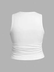 SHEIN EZwear 3件裝休閒大尺碼圓領無袖女款背心上衣，適合夏季 - 彩色 - 查看 4