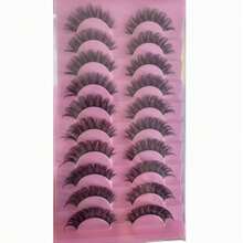10 Pairs D Curl Eyelashes, Natural Look, Fluffy Volume, Wispy, Reusable, Soft, Lightweight Lashes, Easy To Apply Fake Eyelashes For Dramatic Eye Lash Makeup Strip Lashes,Lashes,Eyelashes,Fake Lashes - various - View 9
