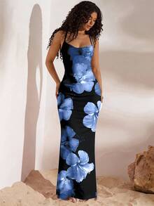 Opulessa Women's Backless Floral Print Ruched Bodycon Cami Dress - Multicolor - View 3