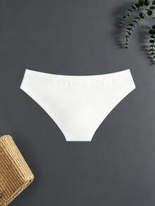 Manfinity KASUA Graphic Print White Casual Summer Triangle Swim Trunks - Multicolor - View 2