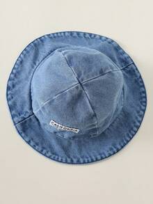 Bộ 2 món gồm: Áo liền quần polo trắng và mũ denim xanh cho bé sơ sinh trai/gái, thích hợp mặc đi nghỉ mát mùa hè. - Nhiều màu - Xem 6