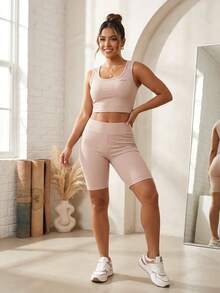 Conjunto Deportivo  para Mujer – Estilo y Comodidad Urbana - Beis - Ver 2