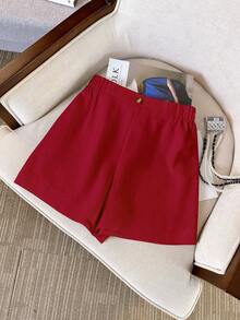 EMERY ROSE Women Two Pieces Outfits For Daily Wear - Burgundy - View 4