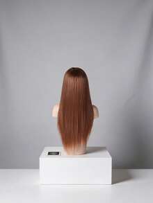 SHEIN 26 Inch Long Fiber Hair Mannequin Head, Hair Styling Training Practice Head With Free Desktop Bracket, Professional Hairdresser Practice Tool - Brown - View 9