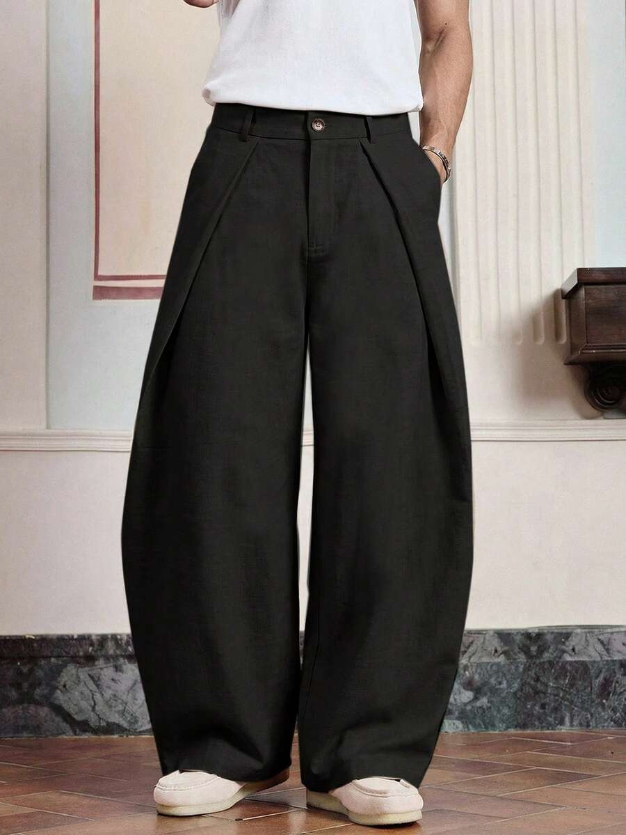 SWAVVY Pantalones para hombre - Negro - Ver 1